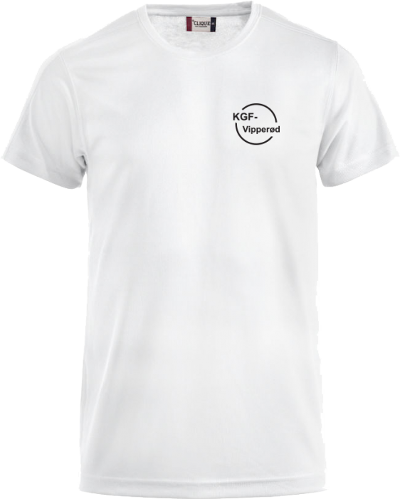 Clique - Vipperød T-Shirt (Voksen) - Hvid