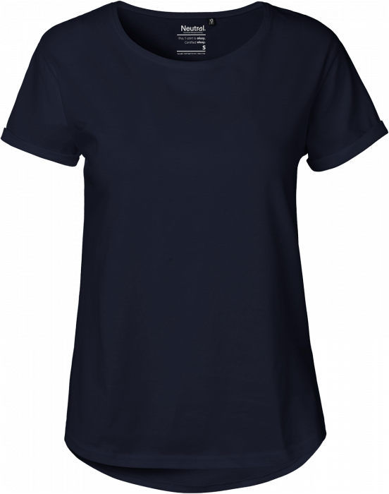 Neutral - Organic Roll Up Sleeve T-Shirt Women - Navy